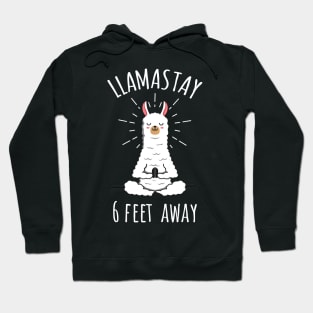 Llamastay 6 Feet Away Funny Llama Social Distancing Shirt Hoodie